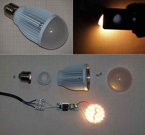 Diferencia entre la luz del día y las bombillas LED blancas suaves