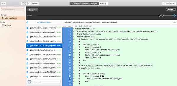 Diferencia entre el escritorio de Github y SourCetree