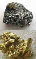 Différence entre l'or et la pyrite