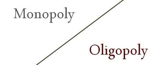 Différence entre le monopole et l'oligopole