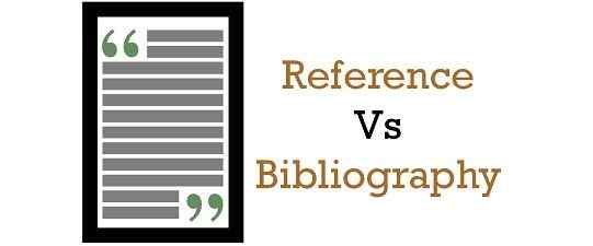 Diferencia entre referencia y bibliografía