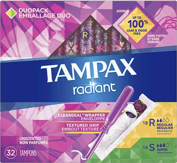 Différence entre Tampax Radiant et Tampax Pearl