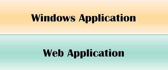 Différence entre Windows et Application Web