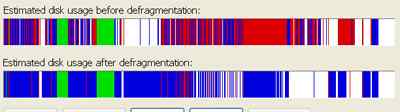 Unterschied zwischen der Diskette und der Defragmenterin des Festplattens