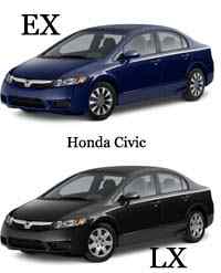 Perbezaan antara Honda Civic LX dan EX