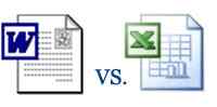 Différence entre Microsoft Excel et Microsoft Word