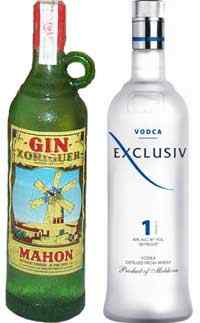 Diferencia entre vodka y ginebra