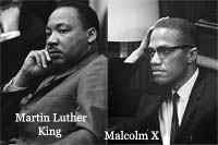Perbezaan antara Martin Luther King dan Malcolm X